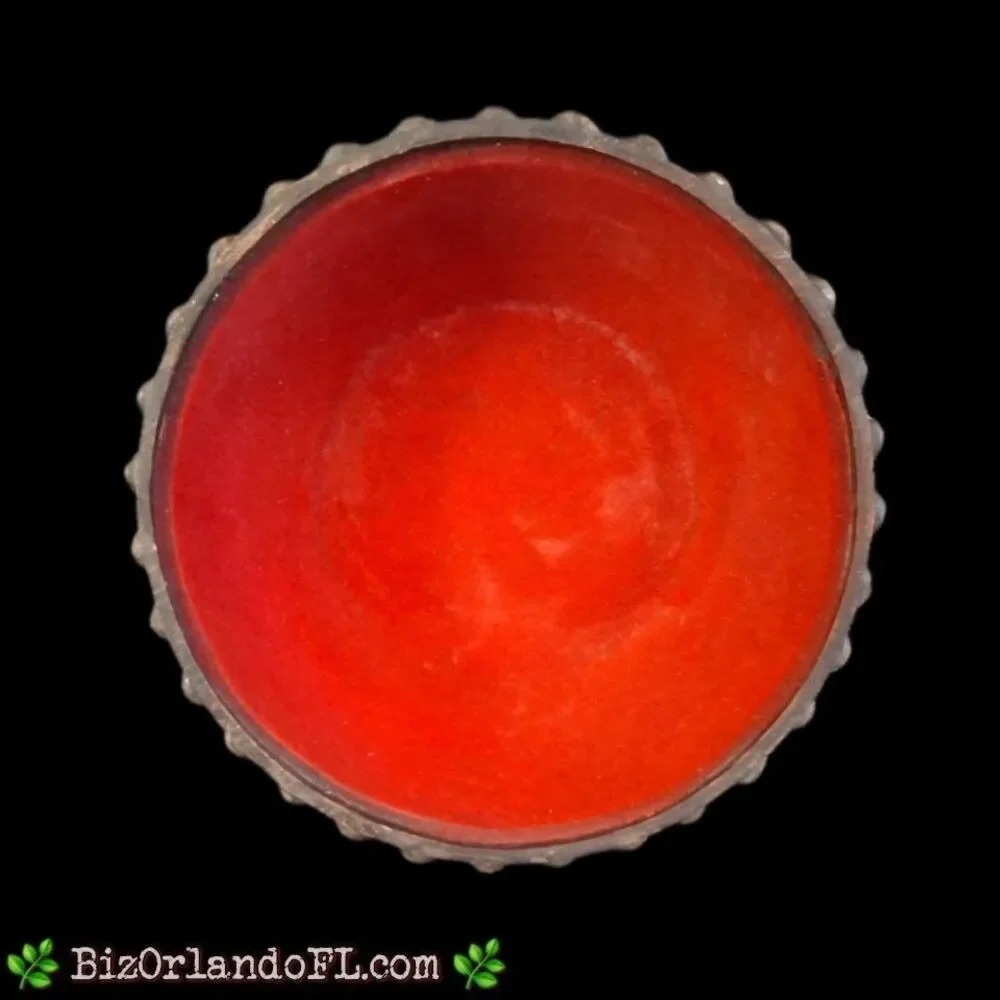 VINTAGE: Rare Pineapple Three-Footed Bowl with Lid / Lined with Red Velvet *HTF*
